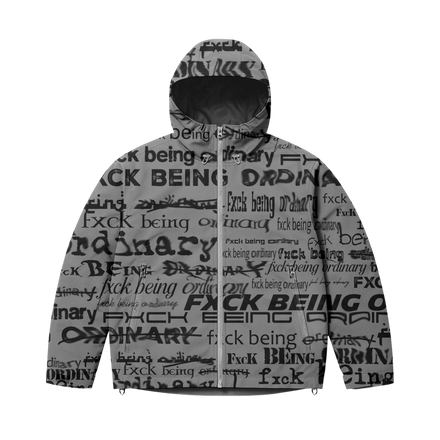 Grey windbreaker jacket