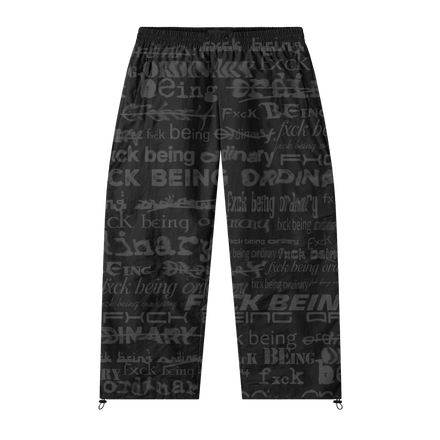 Black windbreaker pants