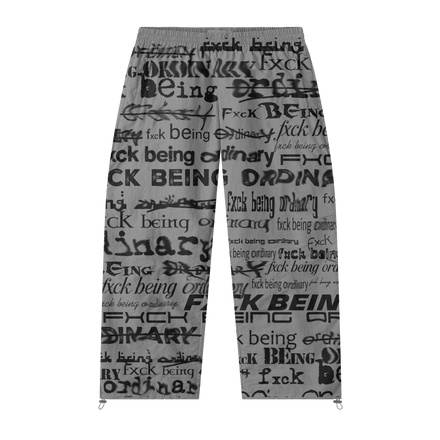 Grey windbreaker pants