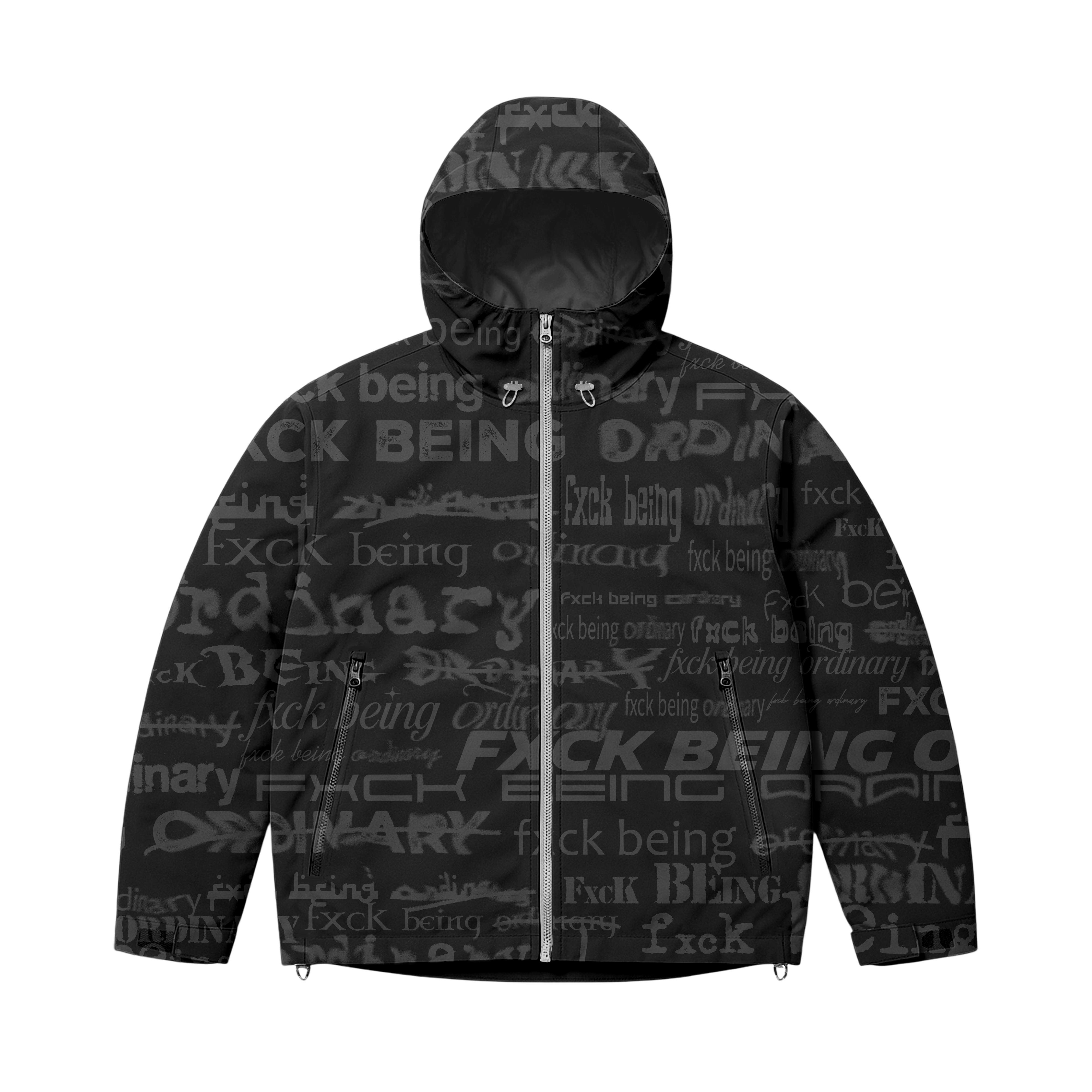 Black windbreaker jacket